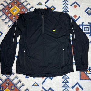 Masters Tech Jacket Men Black Polyester Quarter Zip Heavyweight Embroidered